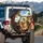 Golden Retrievers Driving Tropical Beach - Road Trip Essentials for Dog Lover Spare Tire Cover - 3