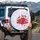 Red Cherries Red Bows Stars Pastel Pink Sky Blue Checkerboard - Cherry Lover Gift Spare Tire Cover - 3