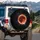 Fiery Orange Full Moon Galactic Stars Nebulae - Outdoor Adventure Gear for Space Lover Spare Tire Cover - 3