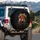 Highland Cow Calf Leopard Bow Dark Forest Mist - Farmhouse Decor Gift for Cow Lover Spare Tire Cover - 3