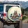 Raccoon Eating Sushi Great Wave Ocean - Sushi Lover Gift Spare Tire Cover - 3