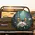 Teal Forest Two Orange Blue Brown Butterflies Pink Blossoms - Wildlife Lover Outdoor Decor Gift Spare Tire Cover - 2