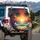 Setting Sun Tropical Ocean Horizon Palm Trees Beach Waves Sunset Sky - Travel Essentials Spare Tire Cover - 3