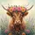 Highland Cow Flower Crown Wild Botanicals - Farmhouse Decor Cow Lover Gift Spare Tire Cover - 6