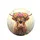 Highland Cow Flower Crown Wild Botanicals - Farmhouse Decor Cow Lover Gift Spare Tire Cover - 4