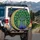 Two Majestic Peacocks Symmetrical Fanned Iridescent Feather Eyespots - Wildlife Lover Gift Spare Tire Cover - 3