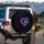 Heart Paw Print Swirling Light Trails Energetic Particles - Pet Lover Gift Spare Tire Cover - 3