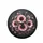 Pink Sunflowers Black Butterflies Dark Foliage Botanical Silhouettes - Garden Lover Gift Spare Tire Cover - 4