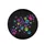 Overlapping Rainbow Paw Prints Black Background - Pet Lover Gift Spare Tire Cover - 4