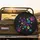 Overlapping Rainbow Paw Prints Black Background - Pet Lover Gift Spare Tire Cover - 2