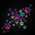 Overlapping Rainbow Paw Prints Black Background - Pet Lover Gift Spare Tire Cover - 6