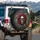 Cracked Skull Crimson Roses Thorny Branches - Gothic Romance Decor Gift Spare Tire Cover - 3