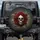 Cracked Skull Crimson Roses Thorny Branches - Gothic Romance Decor Gift Spare Tire Cover - 1