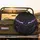 Intense Glowing Electric Purple Eyes with Menacing Scowl - Foreboding Home Decor Gift Spare Tire Cover - 2