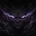 Intense Glowing Electric Purple Eyes with Menacing Scowl - Foreboding Home Decor Gift Spare Tire Cover - 6