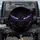 Intense Glowing Electric Purple Eyes with Menacing Scowl - Foreboding Home Decor Gift Spare Tire Cover - 1