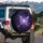 Glowing Purple Butterflies Cosmic Galaxy Field - Fantasy Lover Gift Spare Tire Cover - 3