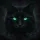 Glowing Emerald Cat Eyes Black Feline Fur Charcoal Mist - Wildlife Lover Car Decor Gift Spare Tire Cover - 6