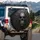 Geometric Skull Gold Teeth Car Decor - Auto Enthusiast Gift Spare Tire Cover - 3