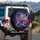 Iridescent Butterflies Radiant Roses Cosmic Nebula - Fantasy Lover Home Decor Gift Spare Tire Cover - 3