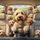 Goldendoodle Steering Wheel Dog Pack Car Interior Landscape Road Trip - Dog Lover Gift Spare Tire Cover - 6