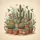 Potted Cacti Succulents Hummingbirds Desert Garden Decor Gift for Plant Lover Spare Tire Cover - 6