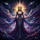 Celestial Queen Golden Crown Cosmic Nebula Stars - Fantasy Lover Gift Spare Tire Cover - 6