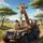 Giraffe Hamster Police Copilot Safari Adventure - Wildlife Lover Gift Spare Tire Cover - 6