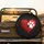 Vibrant Red Heart White Paw Print Swirls - Pet Lover Vehicle Decor Gift Spare Tire Cover - 2