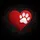 Vibrant Red Heart White Paw Print Swirls - Pet Lover Vehicle Decor Gift Spare Tire Cover - 6