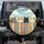 Five Cats Peeking Rustic Wooden Fence Cumulus Clouds - Cat Lover Outdoor Lifestyle Gift Spare Tire Cover - 1