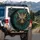 Majestic Dragon Glowing Reptilian Eyes Gold Filigree - Fantasy Lover Gift Spare Tire Cover - 3