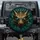Majestic Dragon Glowing Reptilian Eyes Gold Filigree - Fantasy Lover Gift Spare Tire Cover - 1