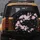 Deep Black Cherry Blossom Branch Pink Sakura Blooms Falling Petals - Nature Lover Gift Spare Tire Cover - 5