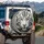 White Tiger Golden Gaze Fur Stripes - Outdoor Vehicle Decor for Tiger Lover Spare Tire Cover - 3