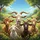 Joyful Goats Green Hills - Wildlife Lover Gift for Goat Lover Spare Tire Cover - 6