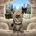 Charismatic Tabby Kitten Group Urban Cityscape Blue Sky Scene - Kitten Lover Gift Spare Tire Cover - 6