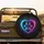 Cosmic Gradient Heart Paw Print with Ethereal Light Trails & Atmospheric Glows - Pet Lover Lifestyle Gift Spare Tire Cover - 2
