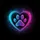 Cosmic Gradient Heart Paw Print with Ethereal Light Trails & Atmospheric Glows - Pet Lover Lifestyle Gift Spare Tire Cover - 6