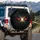 Fiery Crimson Glowing Reptilian Eyes, Golden White Light Rays, Ethereal Mist - Fantasy Lover Gift Spare Tire Cover - 3