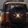 Fiery Crimson Glowing Reptilian Eyes, Golden White Light Rays, Ethereal Mist - Fantasy Lover Gift Spare Tire Cover - 5