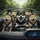 Black Shiba Inu Dogs Car Ride - Road Trip Adventure Gift Spare Tire Cover - 6