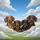 Five Dachshunds Cumulus Clouds Blue Sky Green Field - Dog Lover Everyday Decor Gift Spare Tire Cover - 6
