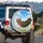 Five Dachshunds Cumulus Clouds Blue Sky Green Field - Dog Lover Everyday Decor Gift Spare Tire Cover - 3
