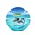 Arching Dolphins Tropical Ocean Island - Beach Lover Gift Spare Tire Cover - 4