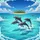 Arching Dolphins Tropical Ocean Island - Beach Lover Gift Spare Tire Cover - 6