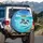 Arching Dolphins Tropical Ocean Island - Beach Lover Gift Spare Tire Cover - 3