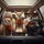 Three Chihuahuas Driving Luxury Car Interior - Chihuahua Lover Gift Spare Tire Cover - 6