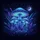 Glowing Mushroom Fantastical Foliage Crescent Moon Home Decor Fantasy Lover Gift Spare Tire Cover - 6