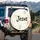 Jesus Light Rays Olive Branches Spiritual Living Gift for Christians Spare Tire Cover - 3